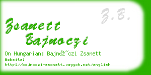 zsanett bajnoczi business card